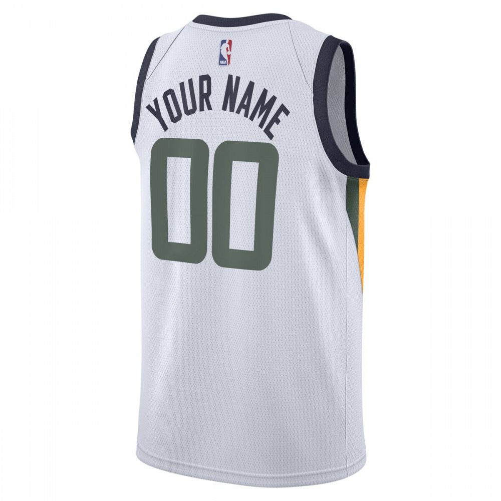 Utah Jazz 2020/21 Swingman Custom Jersey - Association Edition - White-Pro Kit Vault | Brand New 26/27 Sports Jerseys